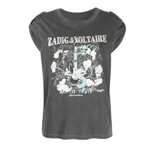 Zadig & Voltaire — Donate Guitar Graphic Tee. Size Small. 👑 Mint Condition